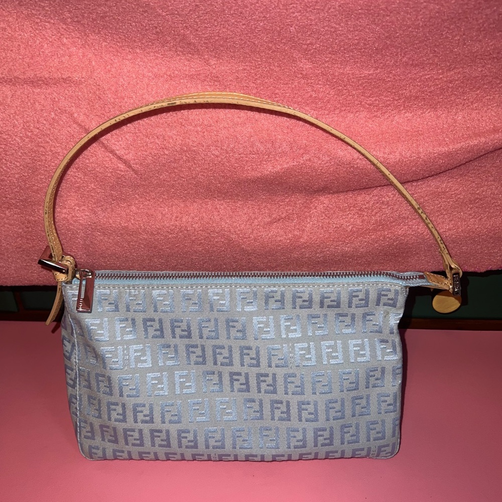 Blue Fendi Zucchino Pochette